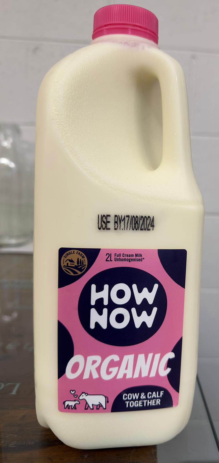 How Now Full Cream 2 L Bottle Organic